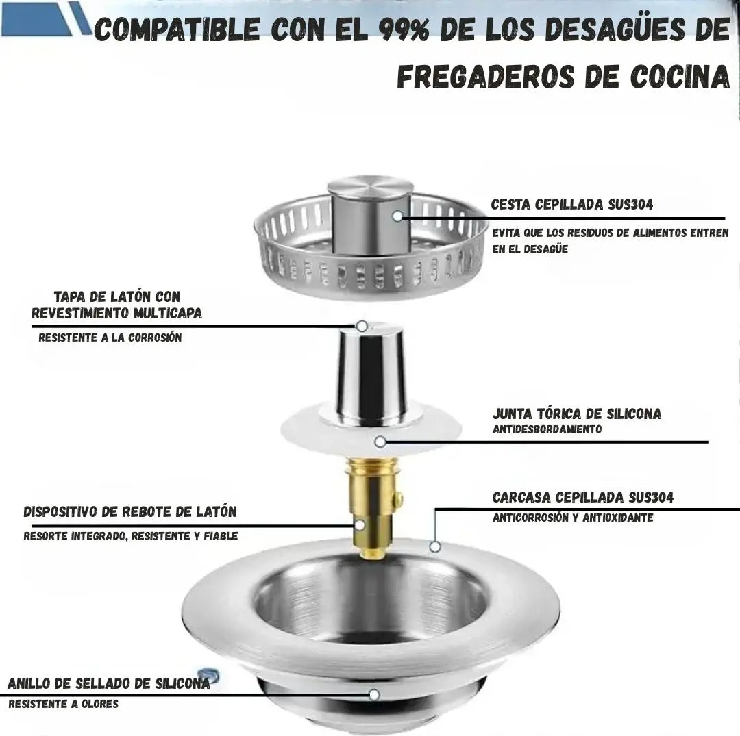 🚰 Tapón3en1™ – Drena, Filtra y Sella en un Solo Click ✅