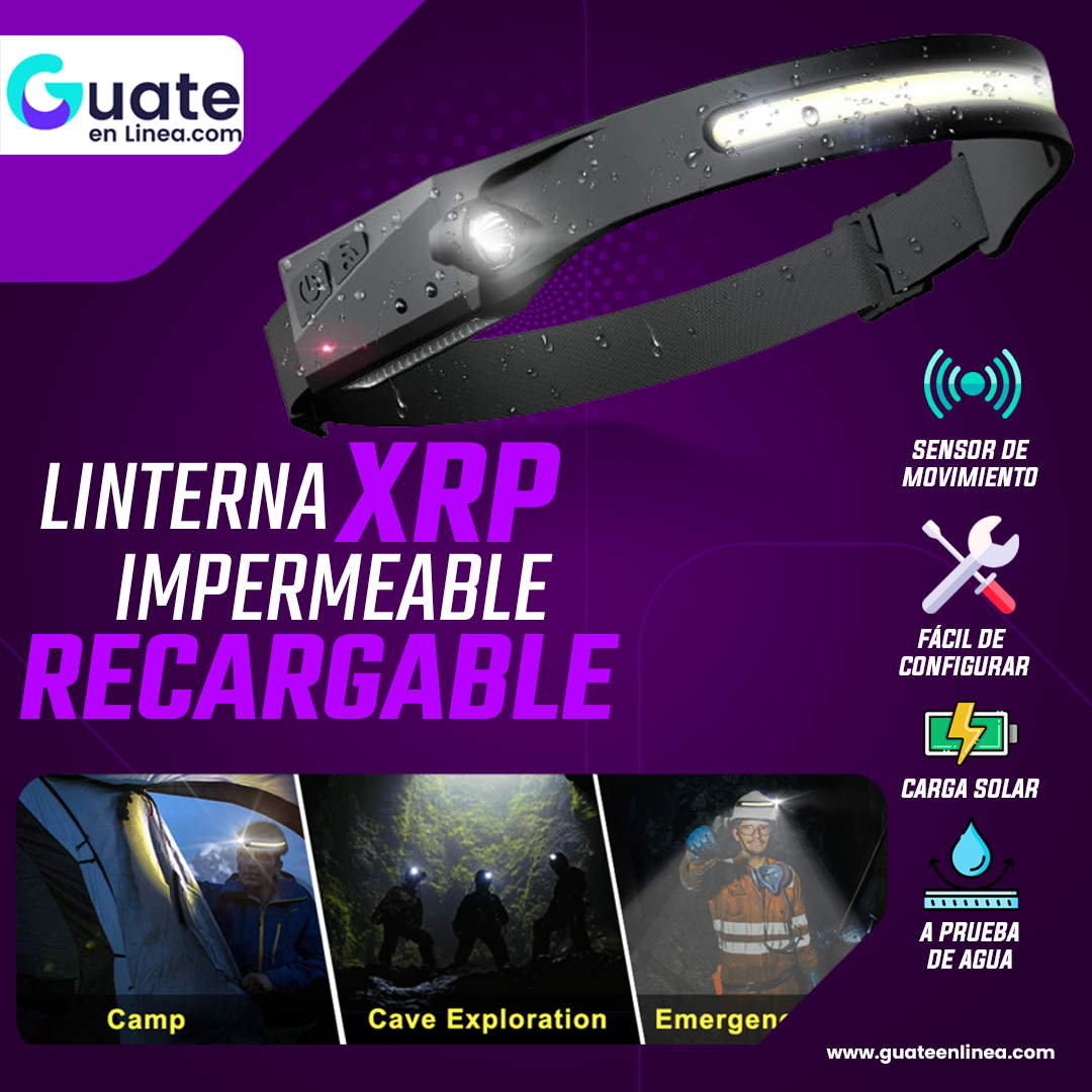 🌧️ LINTERNA XRP IMPERMEABLE Y RECARGABLE 🔋
