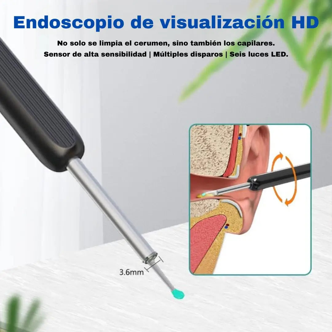🧼 Kit Limpieza Oídos™ – Limpieza segura con cámara HD