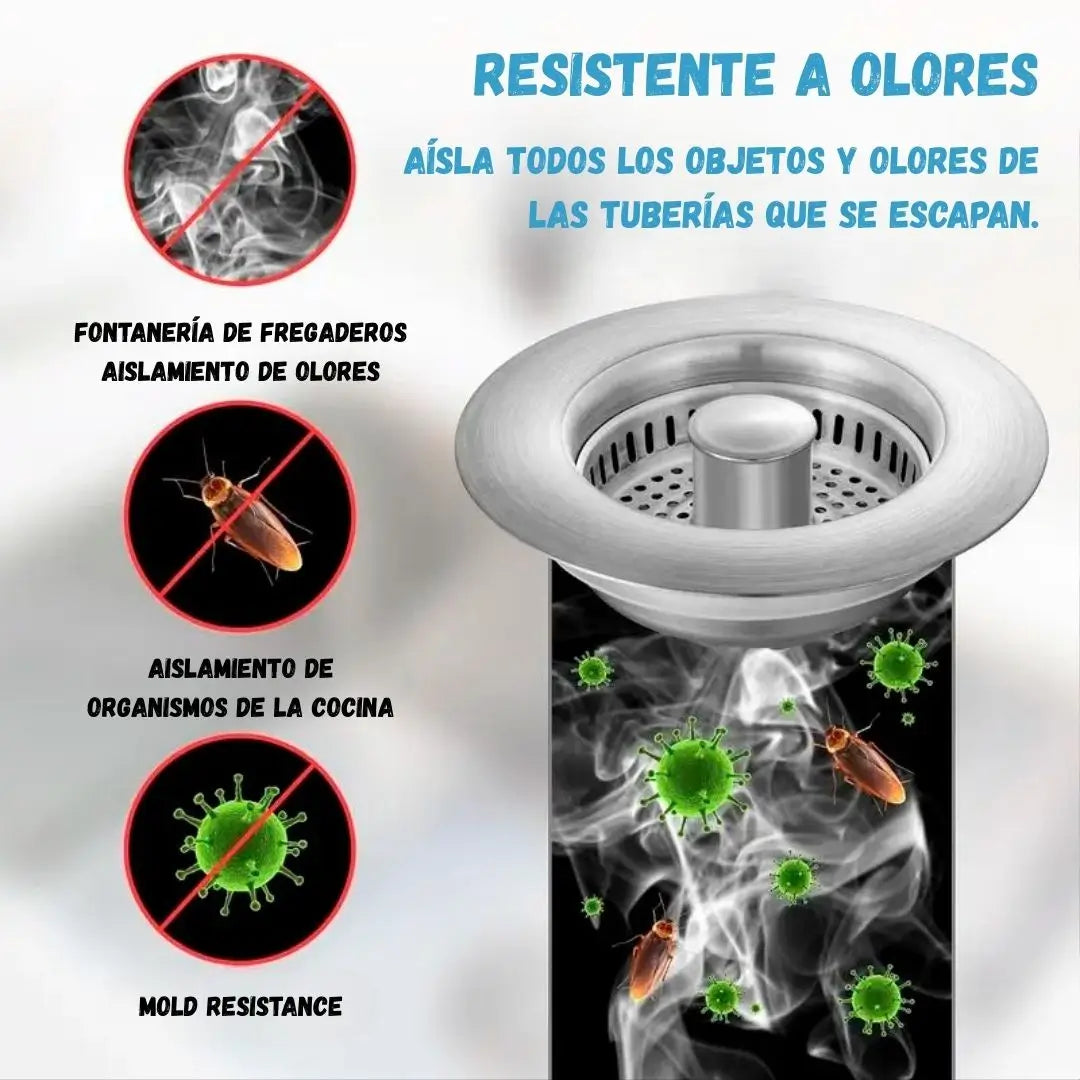 🚰 Tapón3en1™ – Drena, Filtra y Sella en un Solo Click ✅