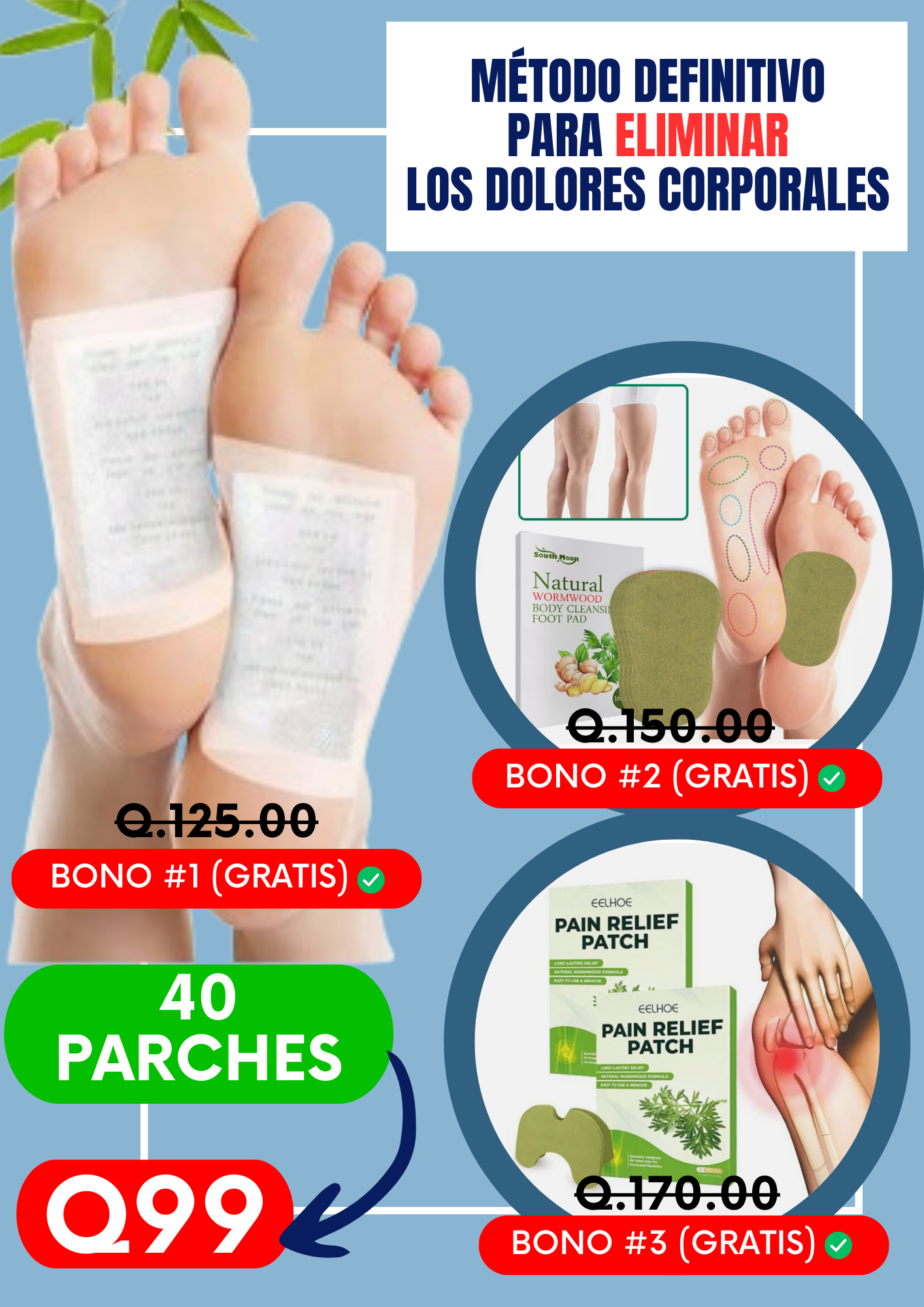 😎20 PARCHES NATURALES DESINFLAMATORIOS ✨
