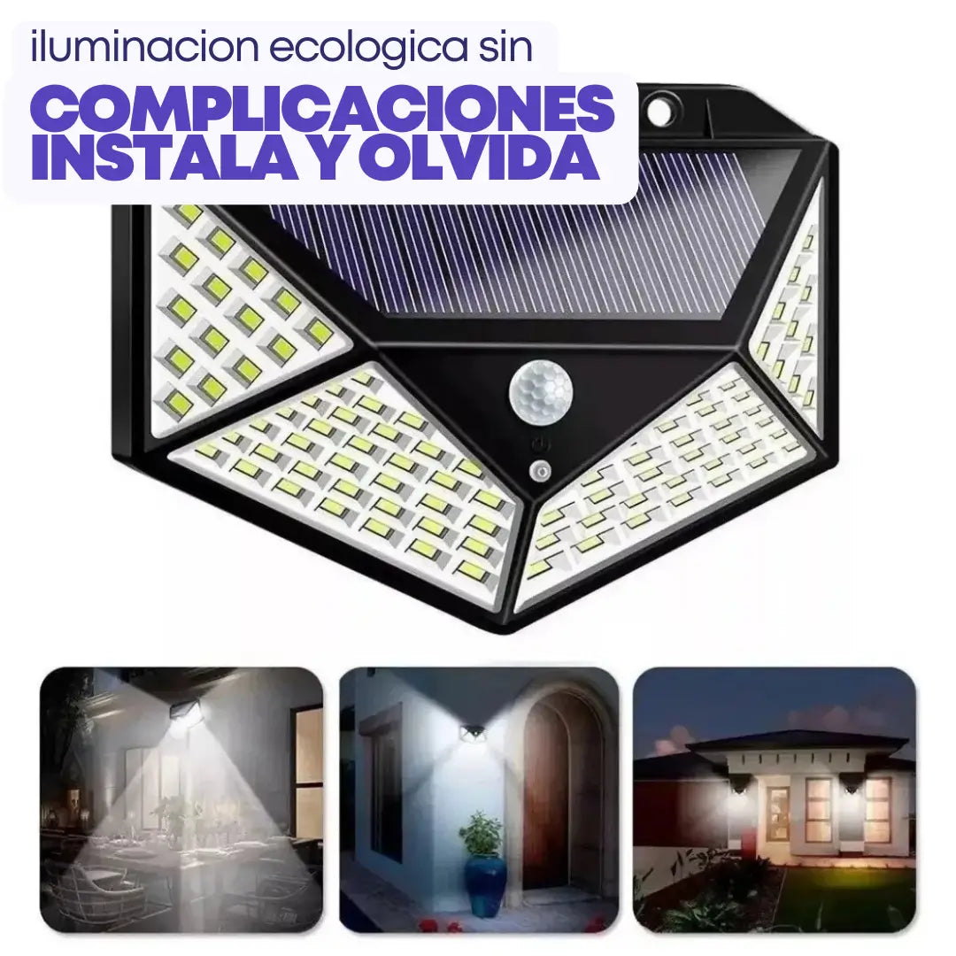 💡LAMPARA LED CON PANEL SOLAR Y SENSOR DE MOVIMIENTO🔆