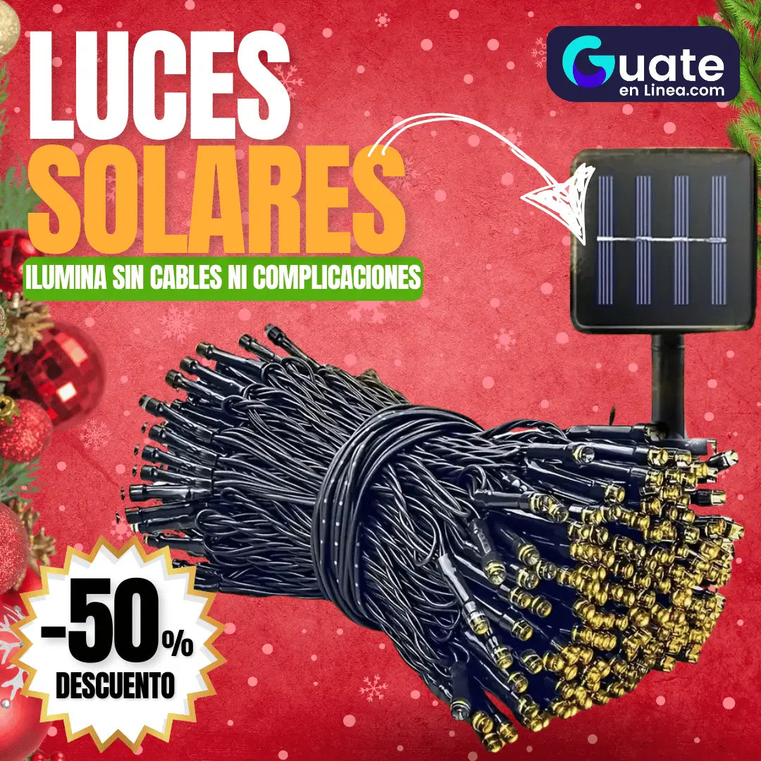 Kit de 100 Luces Solares Inalambricas Navideñas