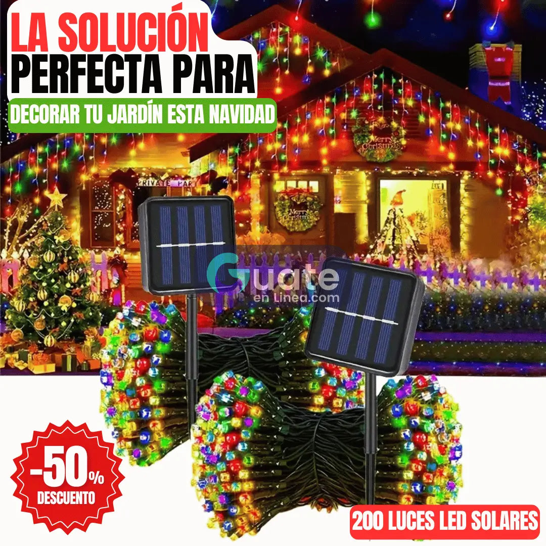 Kit de 100 Luces Solares Inalambricas Navideñas