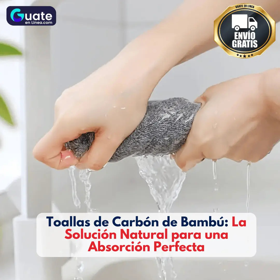 Toallas Ultra Absorbentes de Carbón de Bambú Multiusos