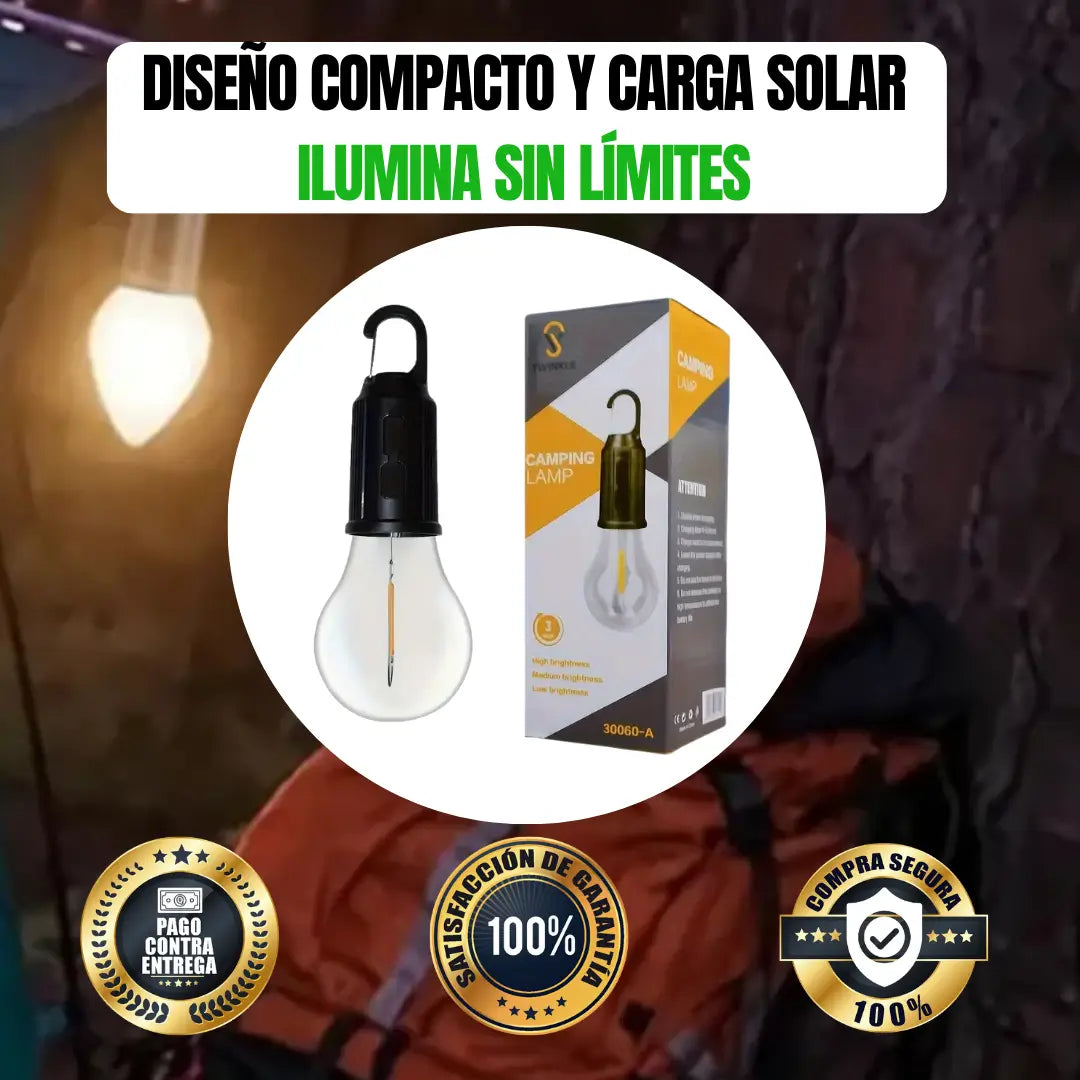 Bombilla Solar Recargable De Larga Duración