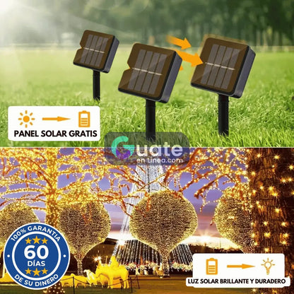 Kit de 100 Luces Solares Inalambricas Navideñas