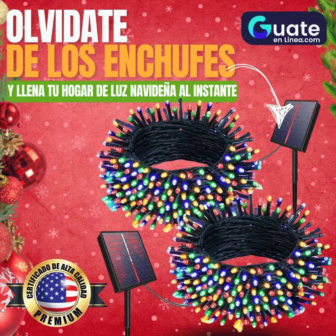 Kit de 100 Luces Solares Inalambricas Navideñas