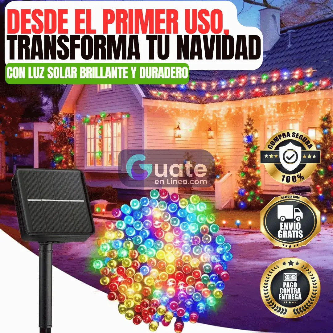 Kit de 100 Luces Solares Inalambricas Navideñas