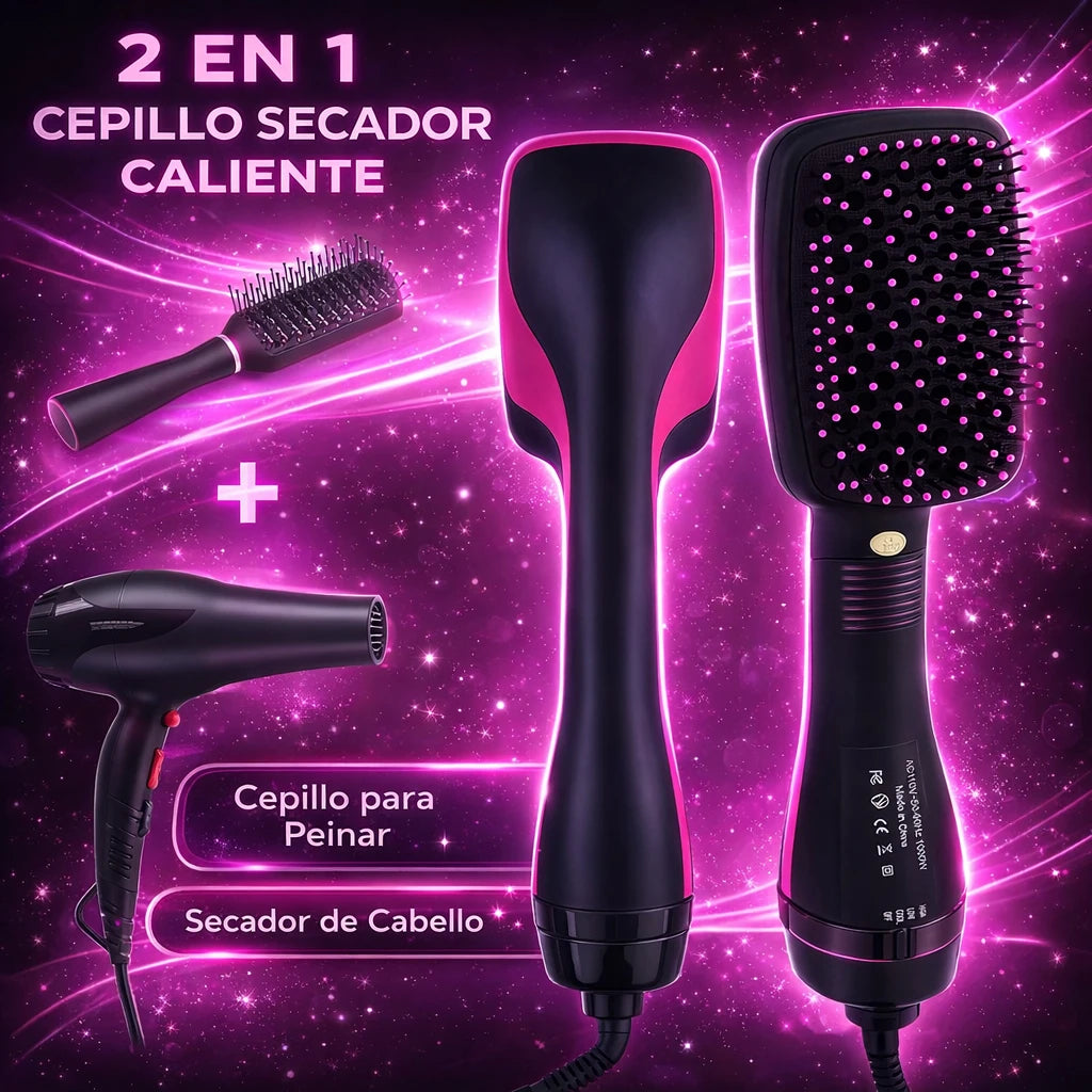 🌟 HairBeauty 3 en 1™ – Seca, alisa y da forma SIN dañar tu cabello