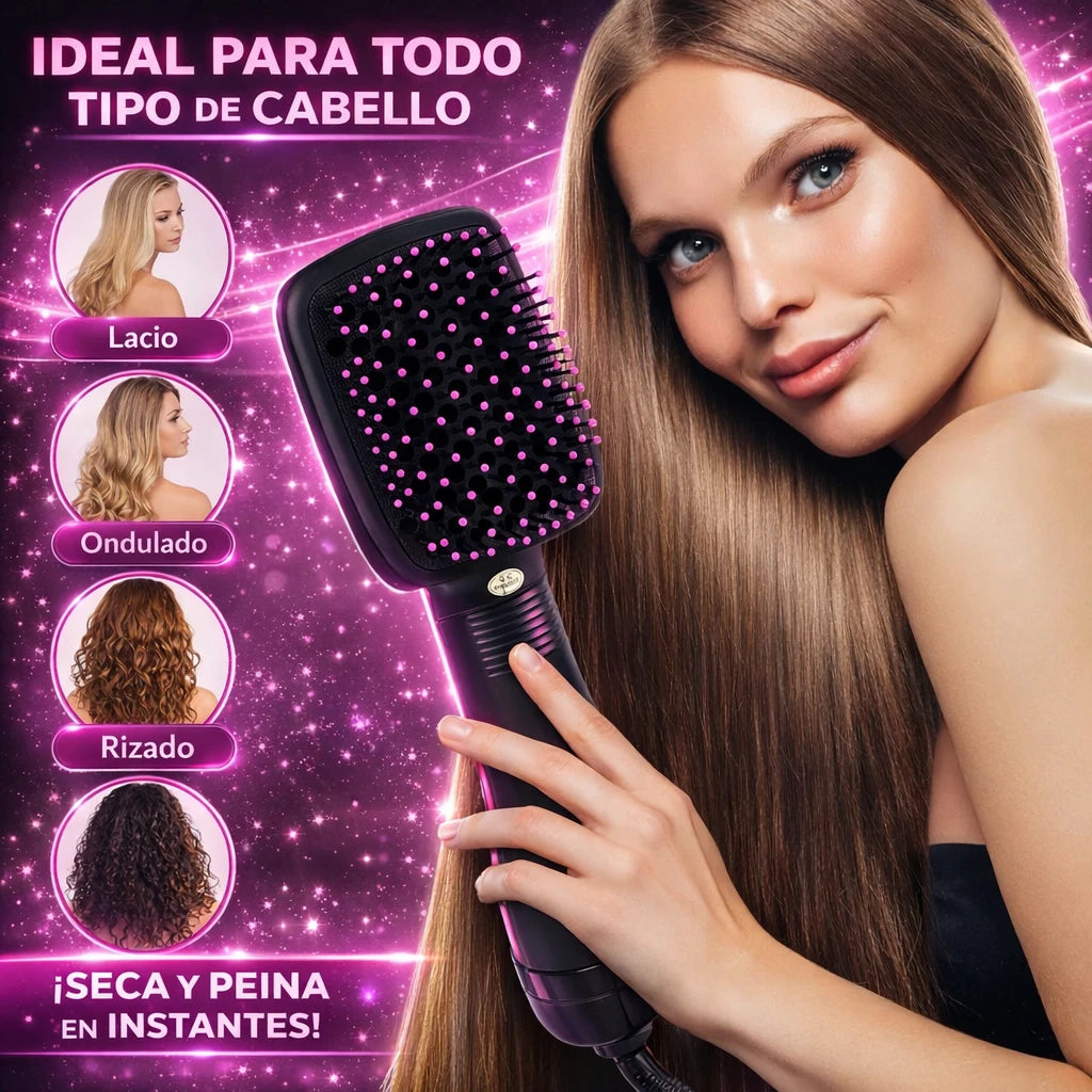 🌟 HairBeauty 3 en 1™ – Seca, alisa y da forma SIN dañar tu cabello