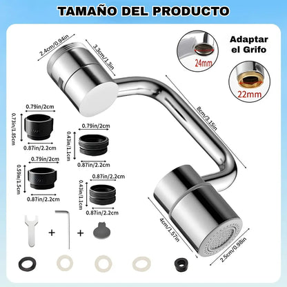 Grifo 360° – Gira, controla y limpia sin esfuerzo 💧