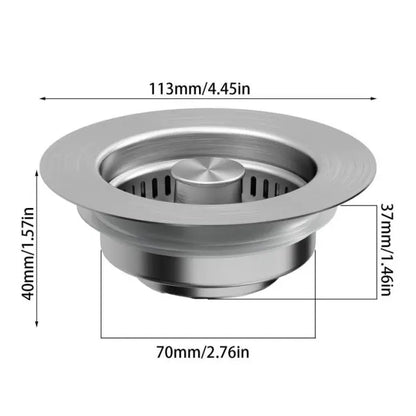 🚰 Tapón3en1™ – Drena, Filtra y Sella en un Solo Click ✅